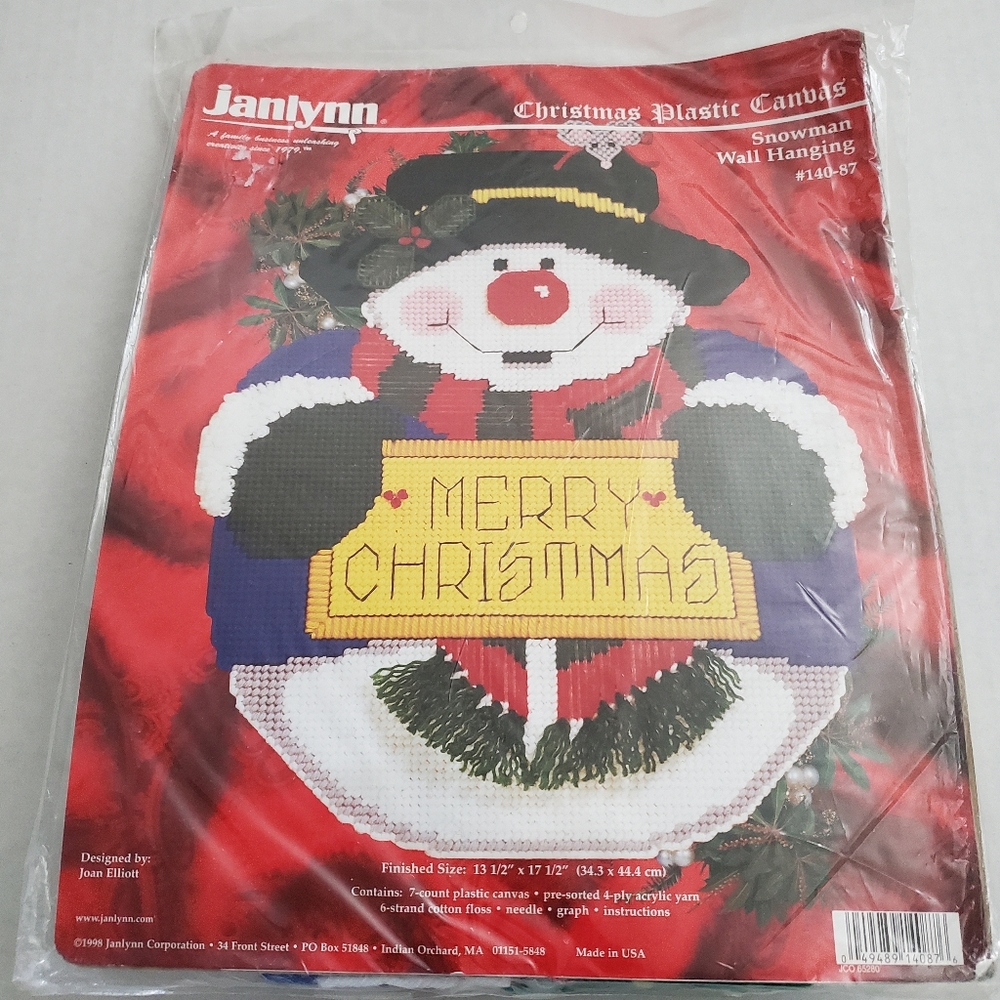 Janlynn Snowman/Christmas Plastic Canvas Kit